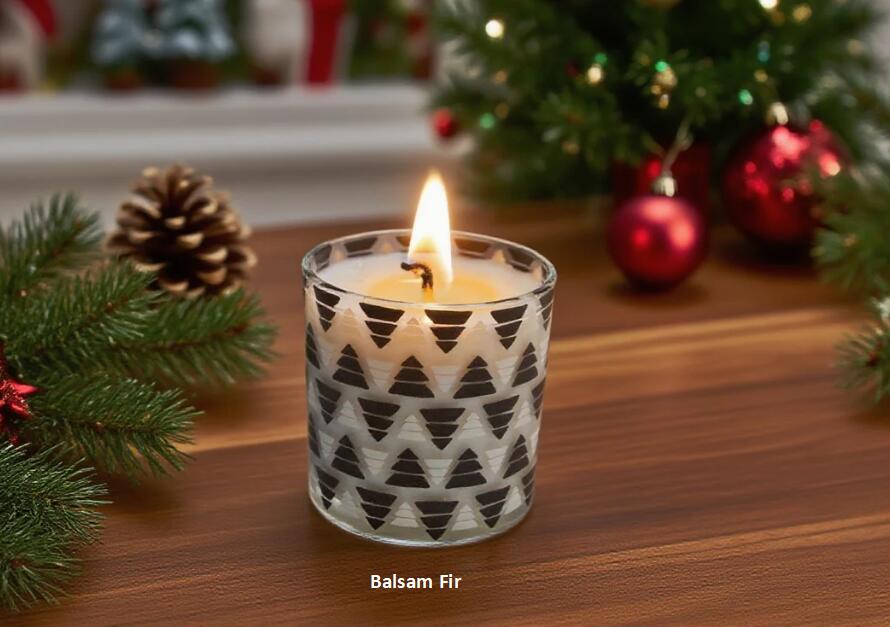 Decaled Glass Candle